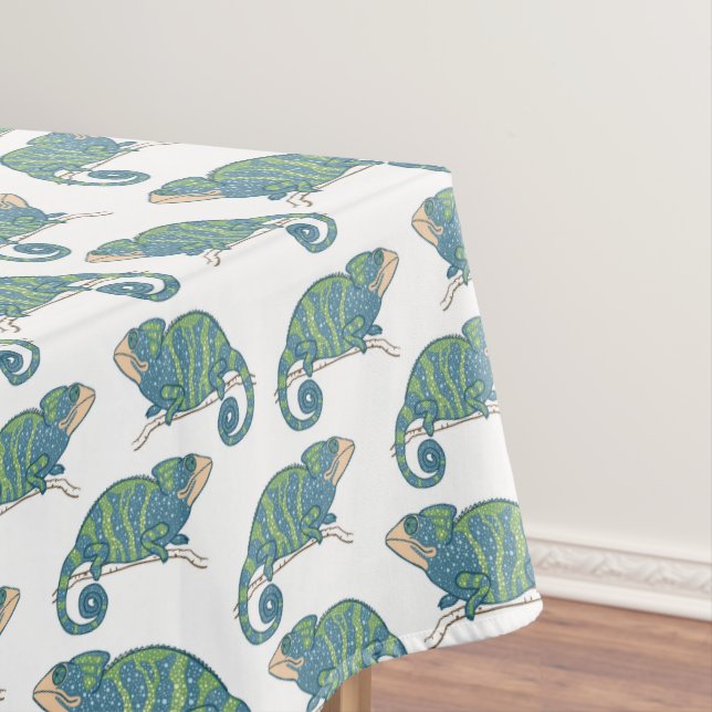 Toalha De Mesa Teste padrão do camaleão (Posição Original)
