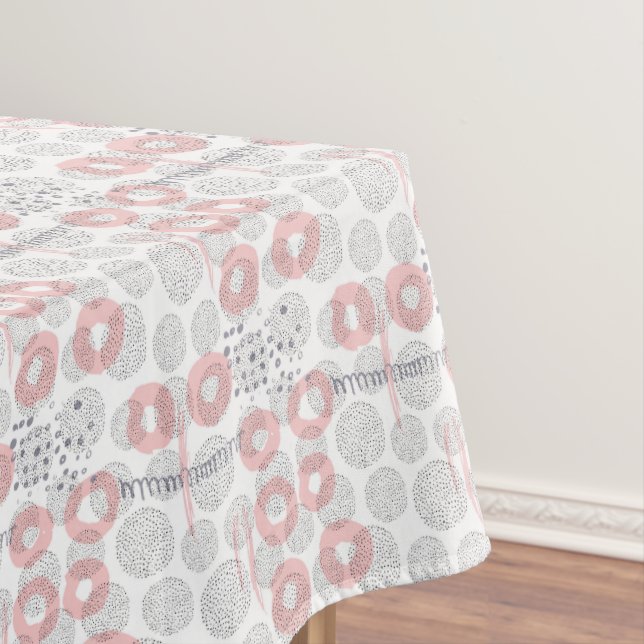 Toalha De Mesa Teste padrão do círculo das bolinhas (Posição Original)