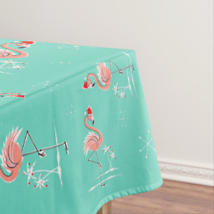 Toalha De Mesa Teste padrão do flamingo do Natal multi grande