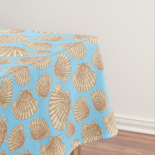 Toalha De Mesa Teste padrão do Seashell do estilo do vintage