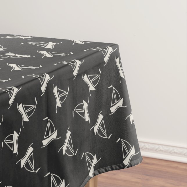 Toalha De Mesa Teste padrão do veleiro do Doodle (Posição Original)