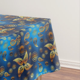 Toalha De Mesa Teste padrão dourado étnico de paisley