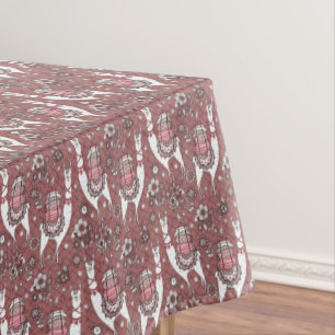 Toalha De Mesa Teste padrão engraçado dos lamas