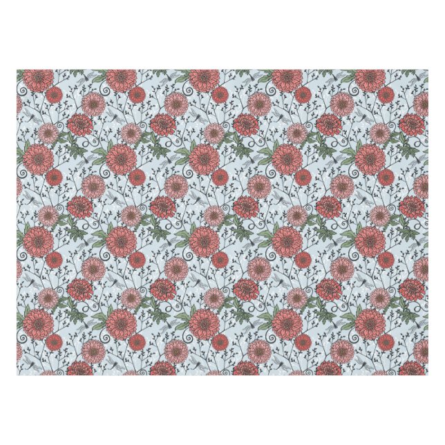 Toalha De Mesa Teste padrão floral 3 (Frente (Horizontal))