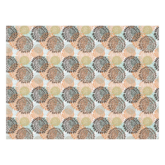 Toalha De Mesa Teste padrão floral 7 (Frente (Horizontal))