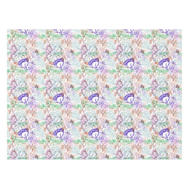 Toalha De Mesa Teste padrão floral 8 (Frente (Horizontal))