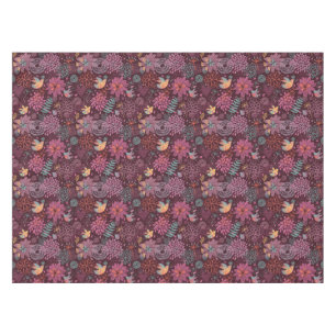 Toalha De Mesa Teste padrão floral abstrato com pássaros