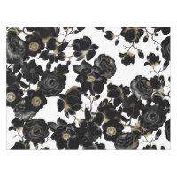 Teste padrão floral branco e Dourado preto