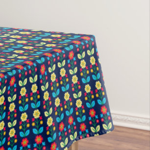 Toalha De Mesa Teste padrão floral colorido