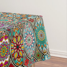 Teste padrão floral das várias mandalas ovais