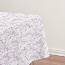 Toalha De Mesa Teste padrão floral do rolo do Lilac elegante no