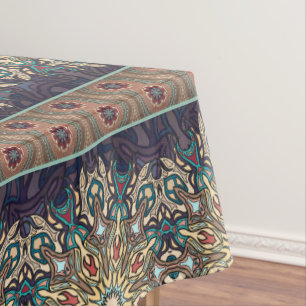 Toalha De Mesa Teste padrão floral étnico abstrato colorido da