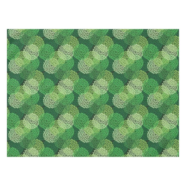 Toalha De Mesa Teste padrão floral verde (Frente (Horizontal))