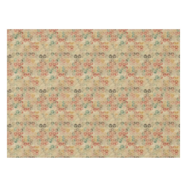 Toalha De Mesa Teste padrão geométrico retro 5 (Frente (Horizontal))