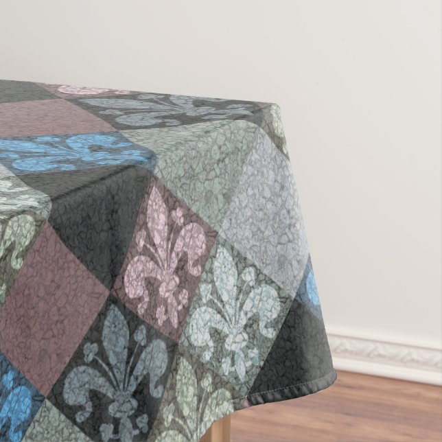 Toalha De Mesa Teste padrão medieval elegante da flor de lis (Posição Original)