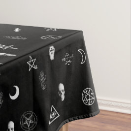 Toalha De Mesa Teste padrão oculto gótico dos símbolos