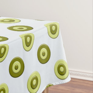 Toalha De Mesa teste padrão retro verde das bolinhas