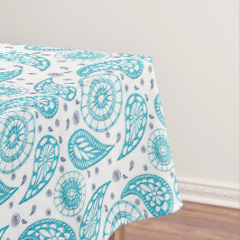 Toalha De Mesa Teste padrão sem emenda azul de Paisley