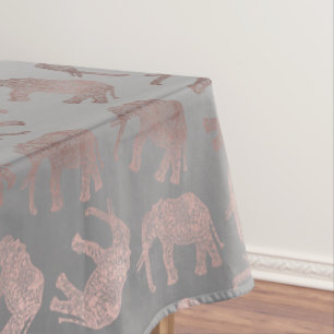 Toalha De Mesa teste padrão tribal do elefante do ouro