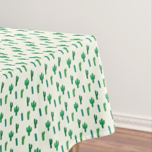 Toalha De Mesa Teste padrão verde-claro do cacto