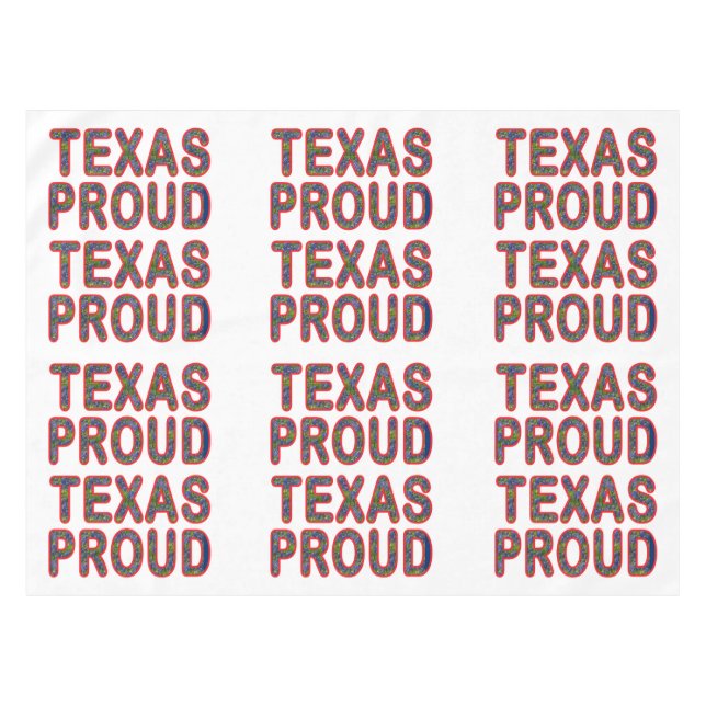 Toalha De Mesa Texas Proud Bluebonnet (Frente (Horizontal))