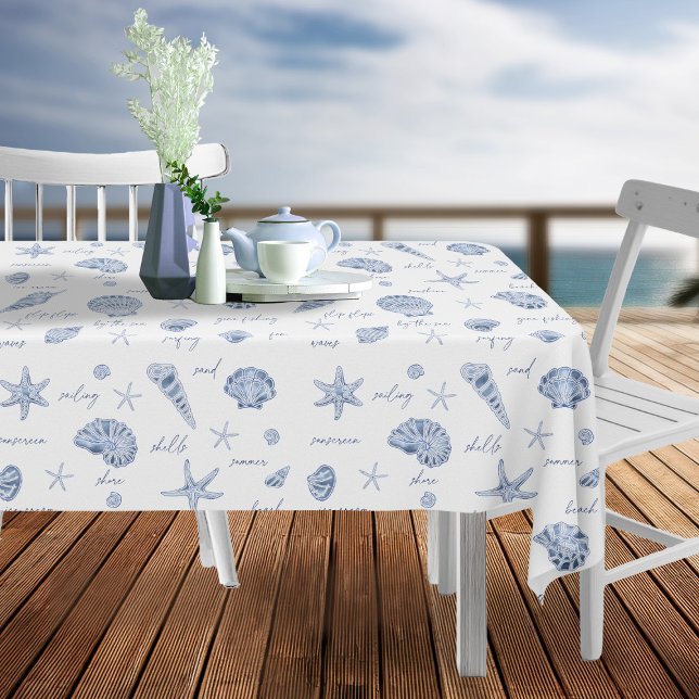 Toalha De Mesa Texto Azul do Starfish ID918 (Criador carregado)