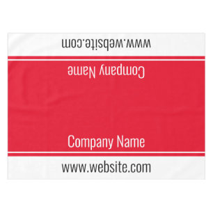 Toalha De Mesa Texto do site do Business Red and White Company Na