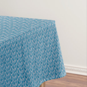 Toalha De Mesa Textura de folhas azul