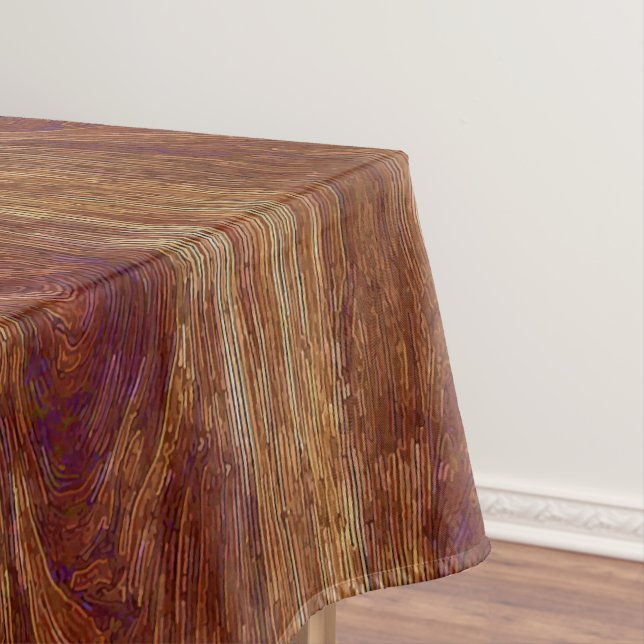 Toalha De Mesa Textura de madeira satinada (Posição Original)