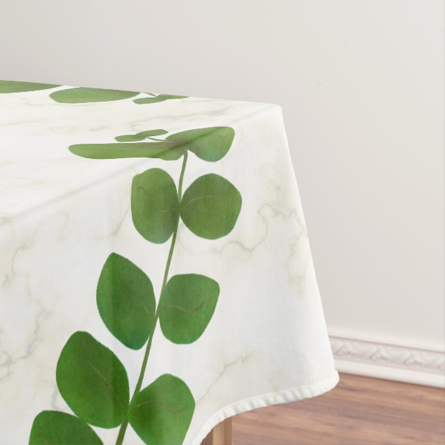 Toalha De Mesa Textura Verde Chic Marble Casada (Posição Original)