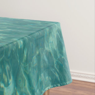 Toalha De Mesa Texturas da água do verde de mar das caraíbas