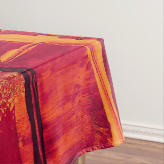 Toalha de mesa texturizada laranja queimado