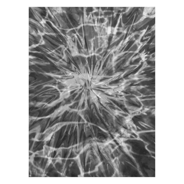 TOALHA DE MESA TIE DYE BLACK WHITE (Frente)