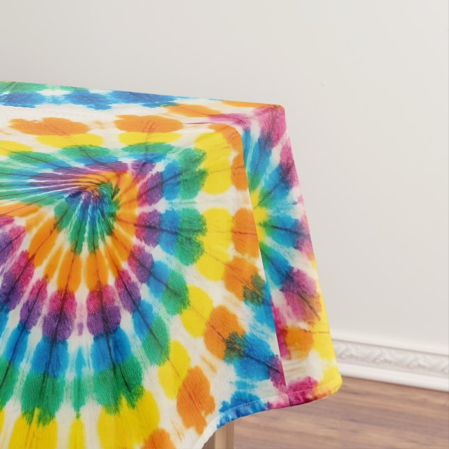 Toalha de Mesa Tie Dye Psicodélico | Toalha de Mes (Posição Original)