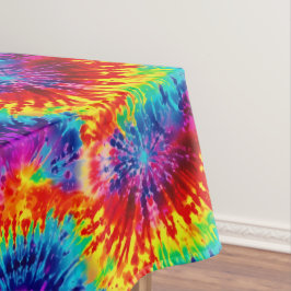 Toalha De Mesa Tie Dye Rainbow Tablecloth