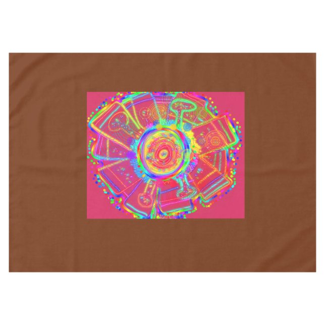 Toalha De Mesa Tie-dye Wheel Fan Flower Tablecloth (Frente (Horizontal))