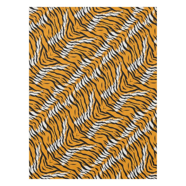 Toalha De Mesa Tiger Skin Animal Print Pattern Design (Frente)
