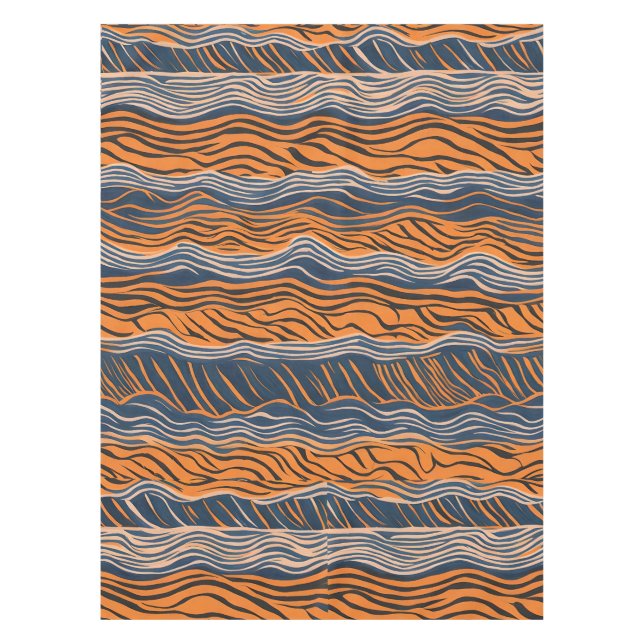 Toalha De Mesa Tiger Stripes Skin Inspirou Design (Frente)