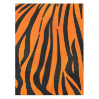 Tigre Preto Laranja Selvagem Espalha Impressão Ani