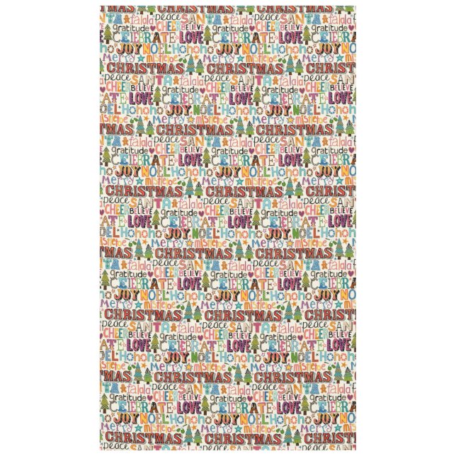 Toalha De Mesa tipografia de natal (Frente)