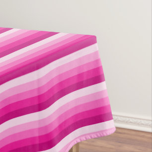 Toalha De Mesa Tiras de sombra rosa-quente
