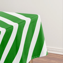 Toalha De Mesa Tiras Modernas | Primavera verde e branco riscados