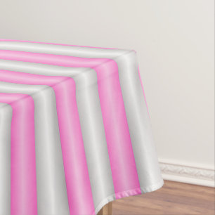 Toalha De Mesa Tiras Rosa Neon Modernas com Efeito 3D