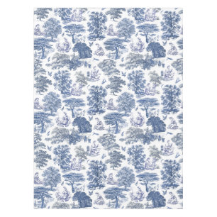 Toalha De Mesa Toile Clássica Rustic Blue Country