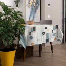 Toalha De Mesa Tons pastéis padrão geométrico meio do século