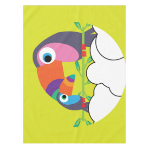 Toalha De Mesa Toque bonito Toucans de amor Aves Engraçadas M
