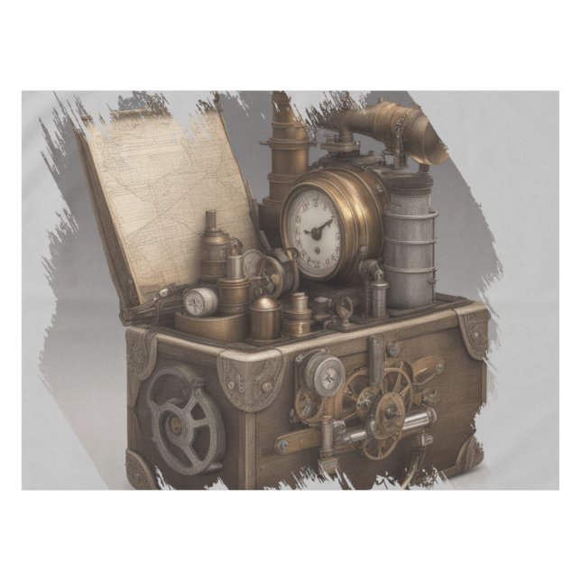 Toalha De Mesa Tórax com engrenagens (Frente (Horizontal))