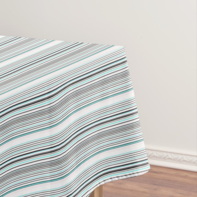 Toalha De Mesa Torres de cinza aqua (Posição Original)