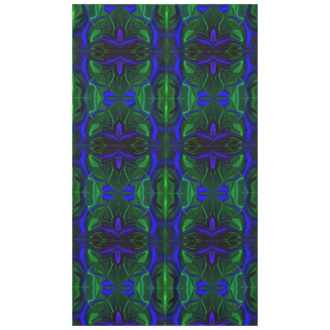 Toalha De Mesa Traços azuis 'flutu ando' sobre fundo (Frente)