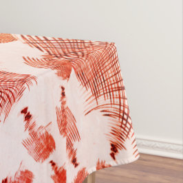 Toalha De Mesa Traços curvos em castanho-vermelho cruzado, efeito